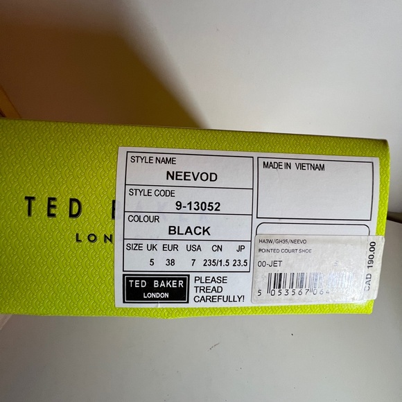 Ted Baker London black suede heels size 7 - Picture 10 of 10